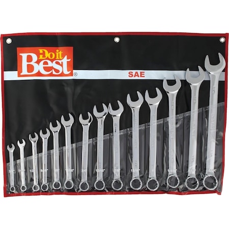 All-Source Standard 12-Point Combination Wrench Set 14-Piece 308773